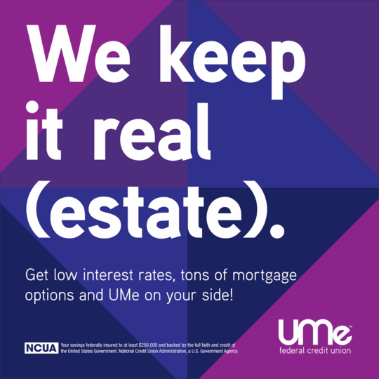 White text on a Purple Pattern Background